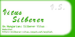 vitus silberer business card